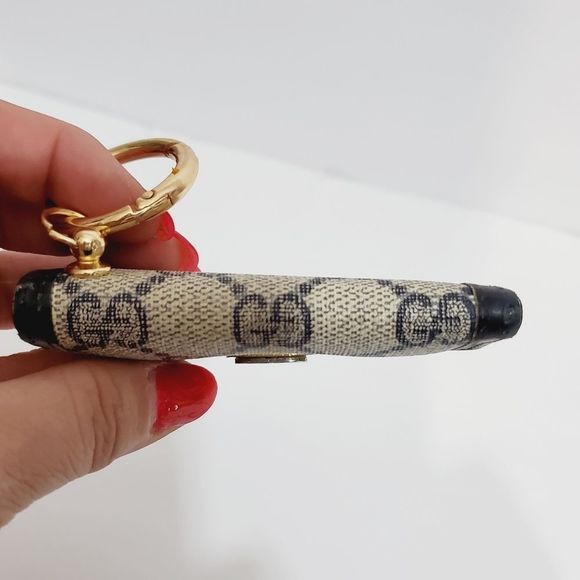 GUCCI auth GG monogram VTG key case hook blue - Picture 8 of 14
